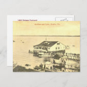 Carte Postale Pavillon du lac Eustis, Plorida, 1908 (Devant / Derrière)