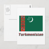 Carte Postale Pavillon turkmène avec nom (Devant / Derrière)