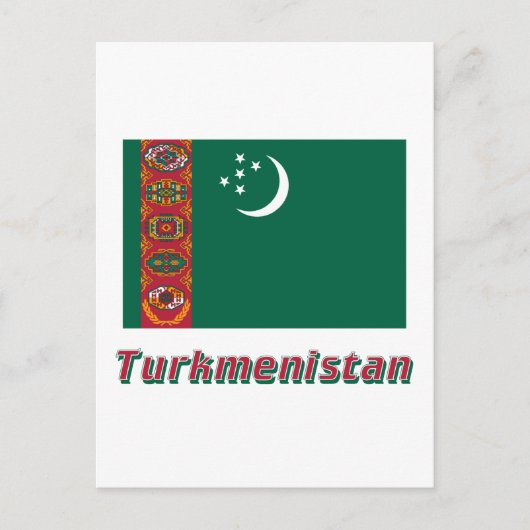 Carte Postale Pavillon turkmène avec nom (Devant)