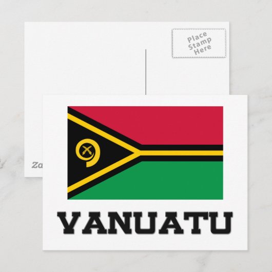 Carte Postale Pavillon Vanuatu (Devant / Derrière)