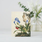 Carte Postale Pavot et Papillon Flower Art (Debout devant)