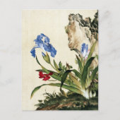Carte Postale Pavot et Papillon Flower Art (Devant)