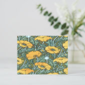 Carte Postale Pavot jaune (Debout devant)