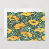 Carte Postale Pavot jaune (Devant / Derrière)