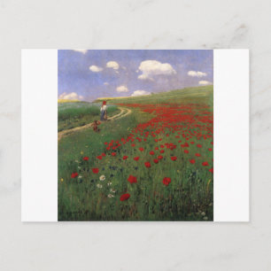 Carte Postale Pavots dans le champ SZINYEI MERSE, Pál fleur roug