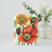 Carte Postale Pavots d'Islande (Debout devant)