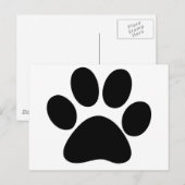 Carte Postale Paw animal (Devant / Derrière)