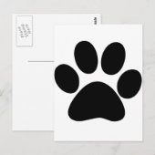 Carte Postale Paw animal (Devant / Derrière)