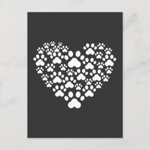 Carte Postale Paw Animal Heart Vétérinaire Vétérinaire Tech