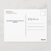 Carte Postale Paw La La La Red Buffalo Plaid Animaux de compagni (Dos)