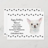 Carte Postale Pawesome Meilleure Maman de Chihuahua Joyeux Anniv (Devant / Derrière)
