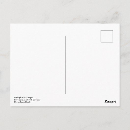 Carte Postale Pawleys Island, SC Community Chapelle (Dos)