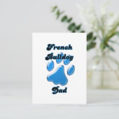 Carte Postale Pawprint bleu papa (Debout devant)