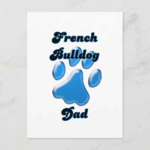 Carte Postale Pawprint bleu papa