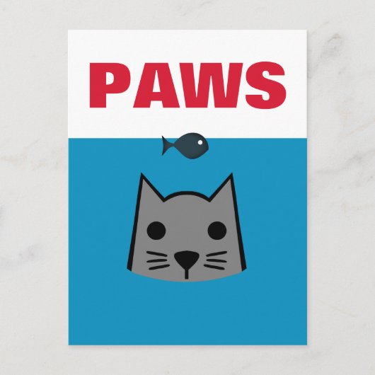 Carte Postale Paws, Chat (Devant)