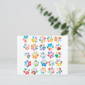 Carte Postale Paws colorés (Debout devant)