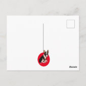 Carte Postale Pawsome noël avec un chiot de bullterrier! (Dos)