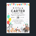 Carte Postale Pawty Party Animal Kids Puppy Chien Anniversaire<br><div class="desc">Pawty Party Animal Kids Puppy Chien Anniversaire</div>