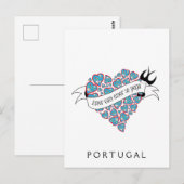 Carte Postale Payer d'amour avec amour proverbe portugais illust (Devant / Derrière)