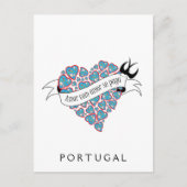 Carte Postale Payer l'amour avec l'amour illustré proverbe portu (Devant)