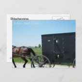 Carte Postale Pays amish de l'Indiana (Devant / Derrière)