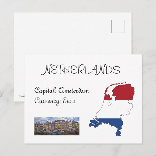 Carte Postale Pays-Bas (Devant / Derrière)