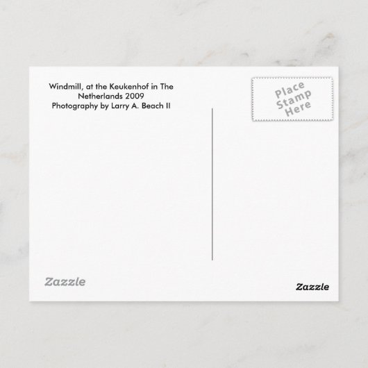 Carte Postale Pays-Bas (Dos)