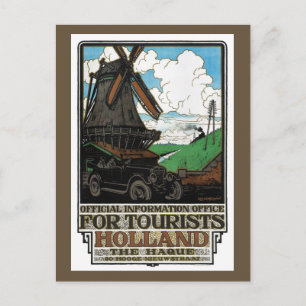 Carte Postale Pays-Bas Hollande Affiche de voyage vintage restau