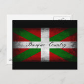 Carte Postale Pays basque Drapeau déprimé (Devant / Derrière)