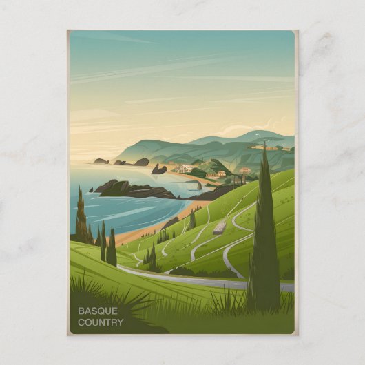 Carte Postale Pays basque vintage (Devant)