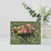 Carte Postale Pays Bouquet Rustique De Roses (Debout devant)