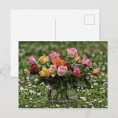 Carte Postale Pays Bouquet Rustique De Roses (Devant / Derrière)