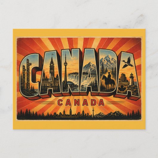 Carte Postale Pays Canada Vintage (Devant)