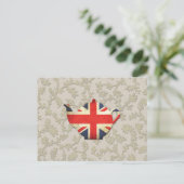 Carte Postale Pays Chic Union Jack Drapeau Teapot (Debout devant)