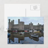 Carte Postale Pays de Galles, château de Caernarfon, un des (Devant / Derrière)