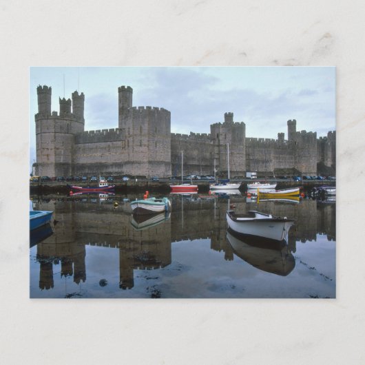 Carte Postale Pays de Galles, château de Caernarfon, un des (Devant)