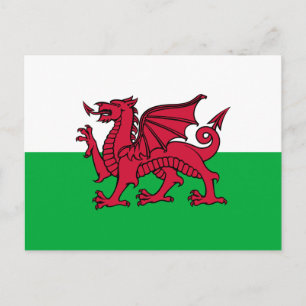 Carte Postale Pays de Galles - Drapeau gallois