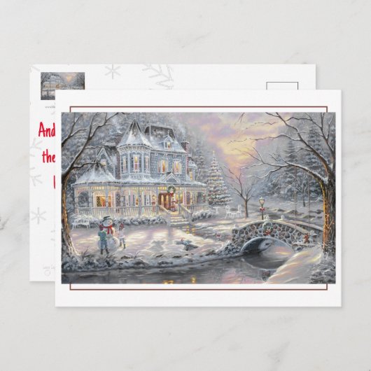 Carte Postale Pays de Noël victorien Accueil (Devant / Derrière)