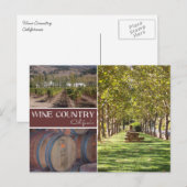 Carte Postale Pays des vins, Californie (Devant / Derrière)