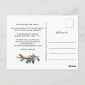 Carte Postale Pays d'hiver Noël Moving Faire-part (Dos)