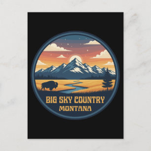 Carte Postale Pays du Grand Ciel Montana