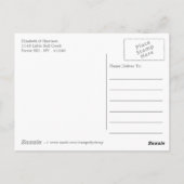 Carte Postale Pays Mariage de coeur de bois Merci (Dos)