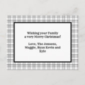 Carte Postale Pays Plaid Noël Arbre vacances (Dos)