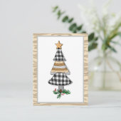 Carte Postale Pays Plaid Noël Arbre vacances (Debout devant)