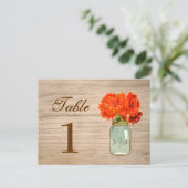 Carte Postale Pays Rustic Mason Fleurs Jar Numéro de tableau (Debout devant)