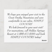 CARTE POSTALE PAYS SIMPLEMENT (Dos)