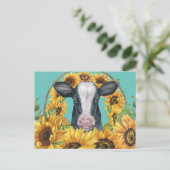 Carte Postale Pays Sunflower Cow (Debout devant)