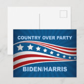 Carte Postale Pays sur le parti Biden Harris (Devant / Derrière)