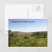 Carte Postale Pays vinicole de Templeton CA (Devant / Derrière)