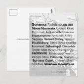 Carte Postale Pays viticole de Sonoma (Devant / Derrière)